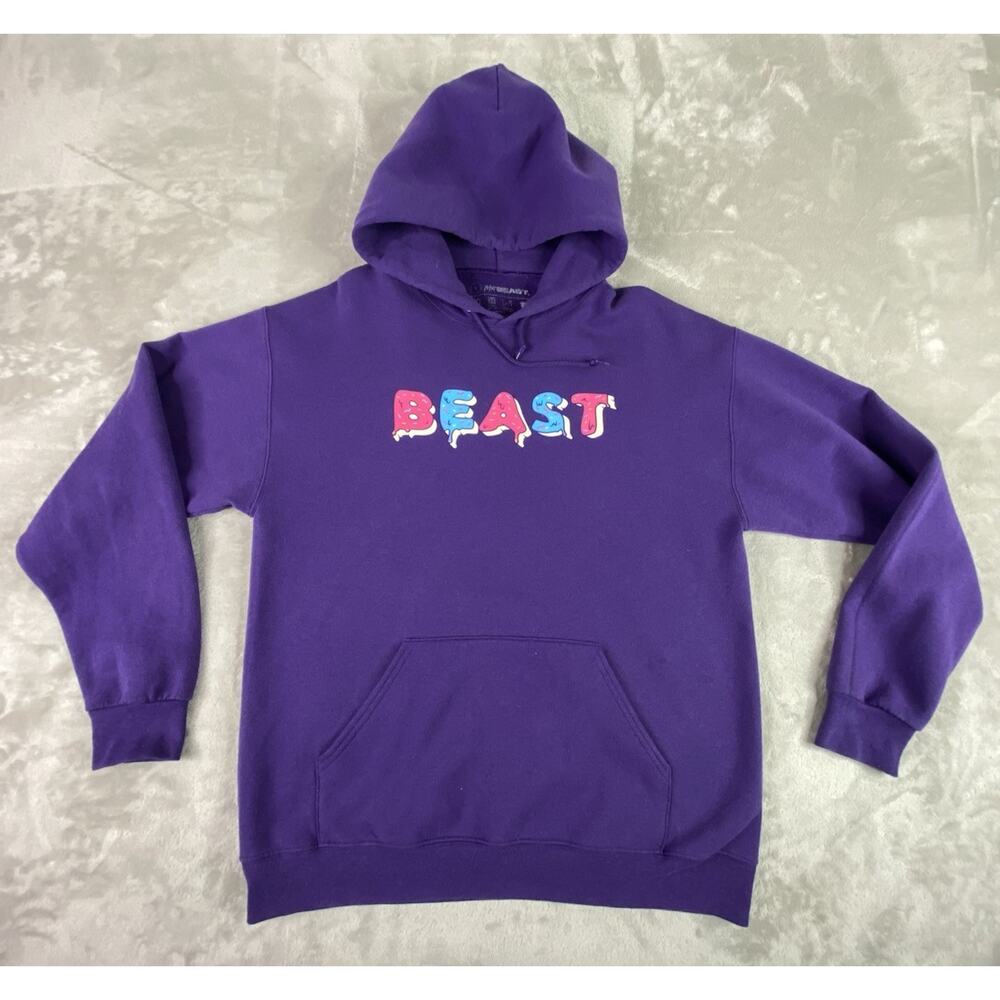 Mr Beast | Cookie Sweatshirt Hoodie | Mens | Purple | Large